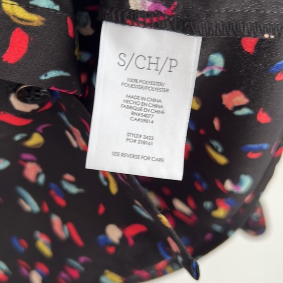 Cabi Black Patterned Blouse - Picture 3 of 7